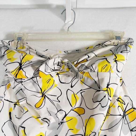 Jantzen Halter Swim Top Woman's 16 Japanese Floral Padded Bra Spandex Stretch - Picture 3 of 16